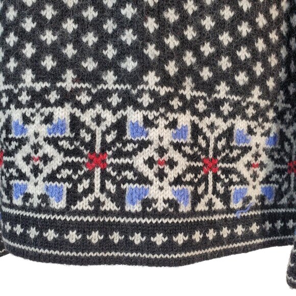 Field Manor 100% Wool Button Up Cardigan Sweater Women's Size Large - Picture 6 of 11